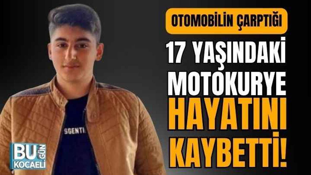 Otomobille çarpışan genç motokurye hayatını kaybetti!
